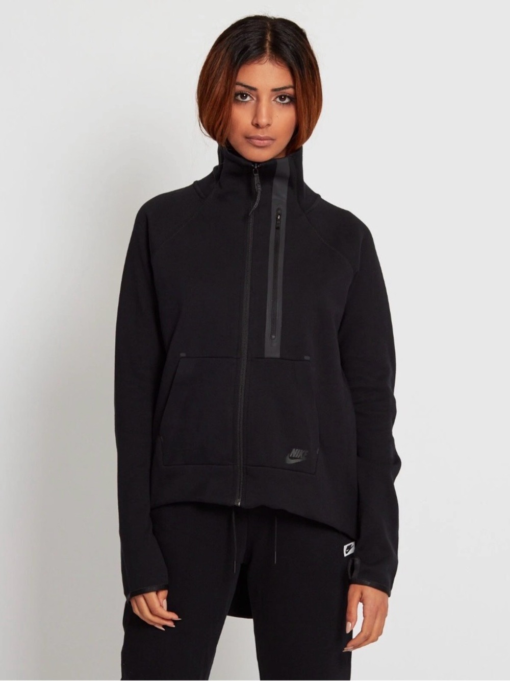 Nike Tech Fleece Moto Cape Women’s Full-Zip Jacket - Black Size Small